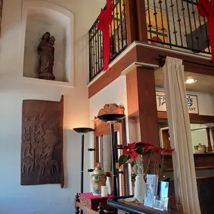 a staircase leading to the second floor