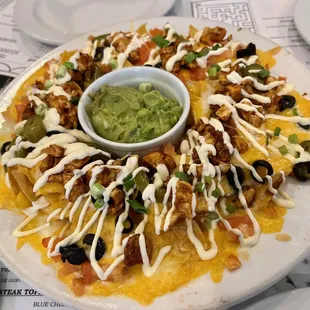 a plate of nachos