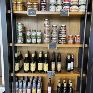 shelves full of food and condiments