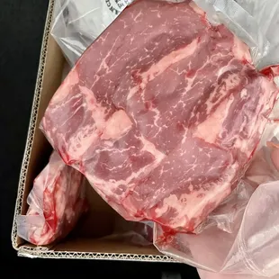 Beef tenderloin cut to preference and individually vacuum-sealed
