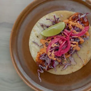 Shrimp Ensenada Taco.