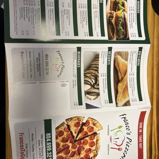 Menu back