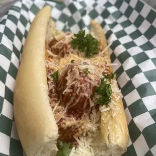 Garlic Bread Meatball Sub