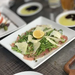 a plate of food on a table