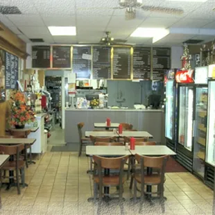 the inside of a restaurant