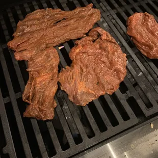 steaks on the grill