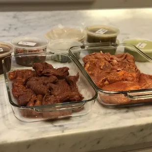Marinated Carne Asada and Chicken