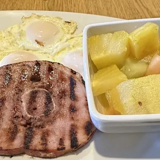 Ham Steak and Eggs