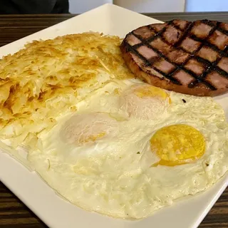 Ham Steak and Eggs