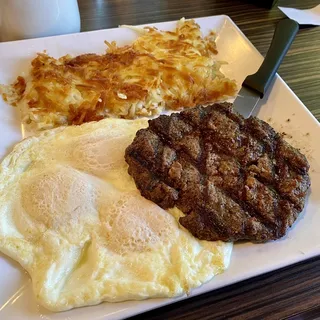 Ground Beef Steak & Eggs