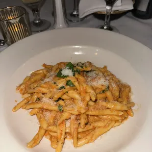 Speciality Vodka pasta. One of the best meals I've had. Incredible service, incredible food, incredible wine. 10/10 experience.