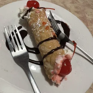 Chocolate chip cannoli