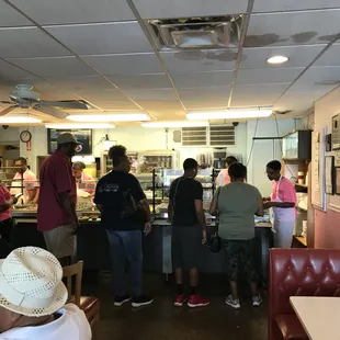 folks lined up for Franco’s Home Cooking