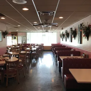 the left side of restaurant