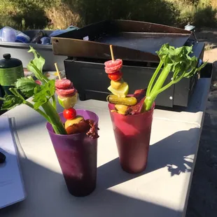 Bloody Mary anyone.   A fantastic day at Frandys Kernville.