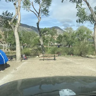 The distance of the campground from each other
