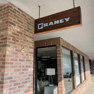 the entrance to the store