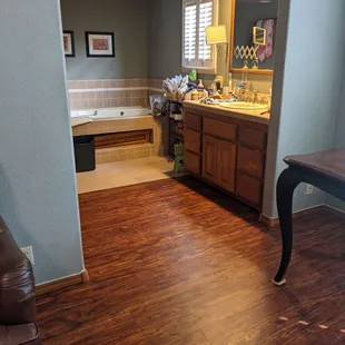 Vanity area.