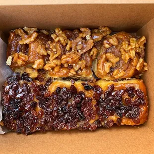 a variety of pastries in a box