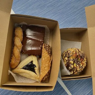 a box of assorted pastries