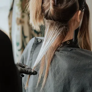 Hand-painted balayage