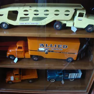 Some large antique toy trucks - in very good condition.