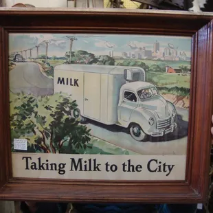 A small framed poster from the American Dairy Association - 1950.
