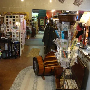 View looking towards the back of the store from the front desk area.