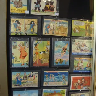 Some antique post cards with bright, colorful, cartoon like graphics - awesome!