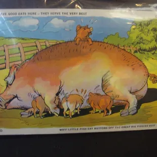 Antique post card, close-up.