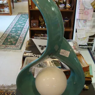 A mid-century table lamp from the 60s era - cool!