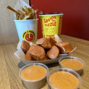 Sausage bites combo with F&amp;F Sauce