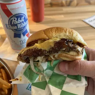 Oklahoma fried onion burger