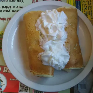 Banana pancakes...overstuffed and fluffy!