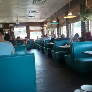 View from rear booth.