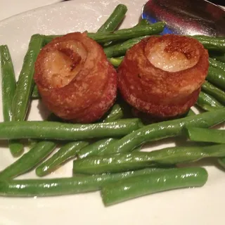 Pan Grilled Bacon Wrapped Scallops