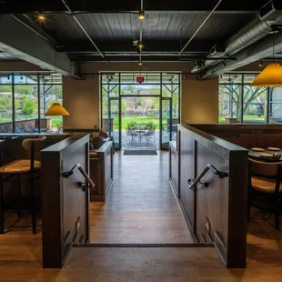 a view of the dining area