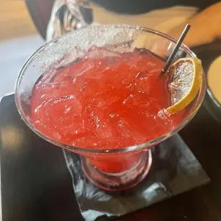 Raspberry Jalapeño margarita