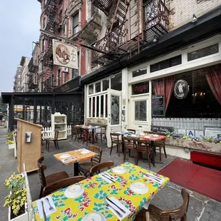 Front entrance and outside seating