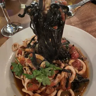 Black Linguine Frutti De Mare