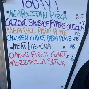 Menu Saturday, 11/9/24