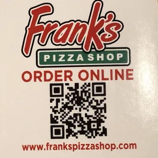 Scan the QR code and you can view the menu.