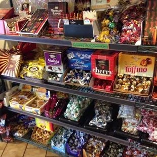 Assortment of candies.