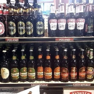 Beers from Poland, Czech Republic, Latvia, Ukraine...