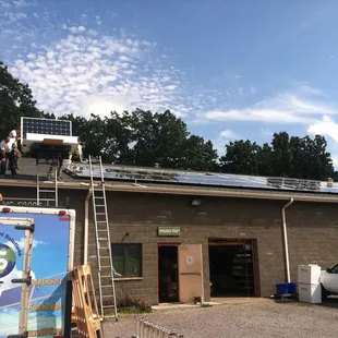 The solar array at our food warehouse