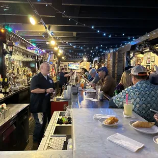 customers at the bar