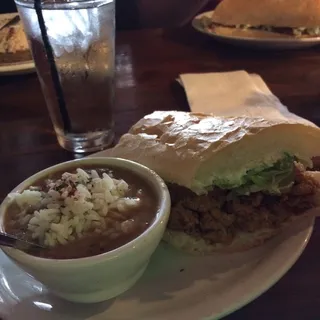 Half Oyster Sandwich With Cup Of Gumbo
