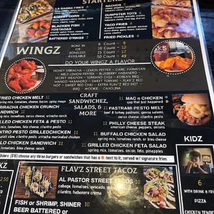 ramen and noodles, menu