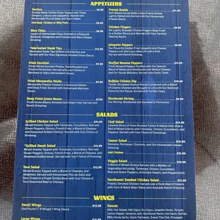 Menu front