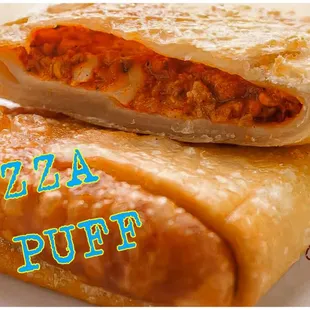 Pizza Puff ($5): ITALCO's pizza puff - a deep-fried delight packed with tomato sauce, seasoned sausage, and melted mozzarella.